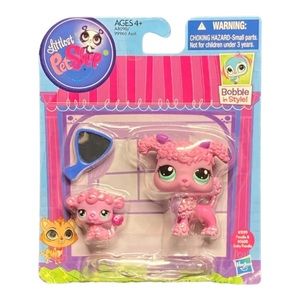 LPS ~ Mommy & Baby ~ Poodle #3599 ~ Baby Poodle #3600 ~ RARE ~ NIB